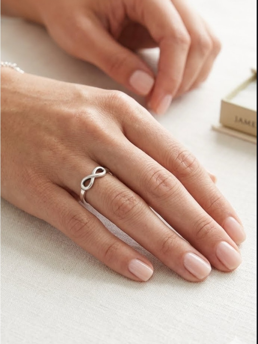 ♾️ Sterling Silver Best Friends Infinity Ring ♾️ Size 6.75